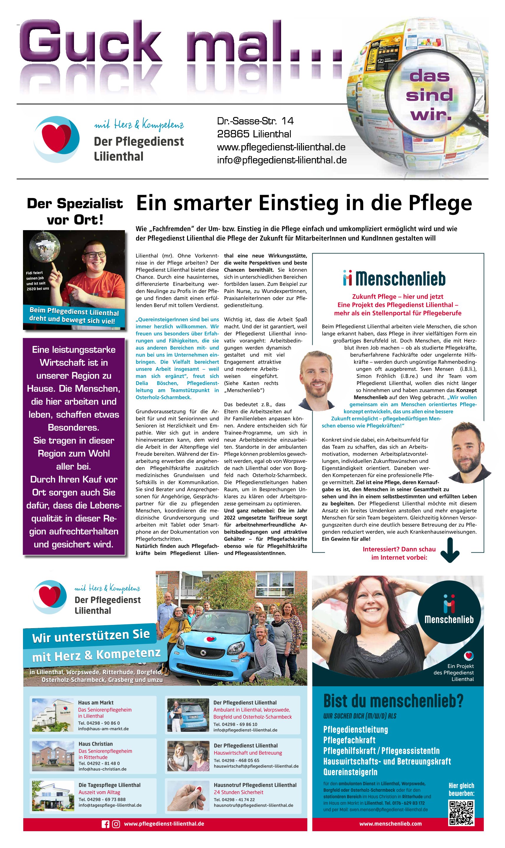 Beruftseinstieg in den Pflegeberuf, Job in der Pflege